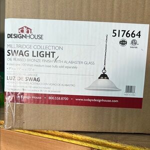 Millbridge Swag Light in Bronze Finish